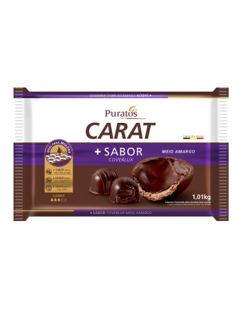 Chocolate Carat Coverlux Barra 1/2 Amargo 1,01kg - Puratos