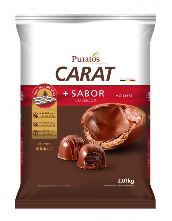 Chocolate Carat Coverlux Gotas Ao Leite 2,1kg - Puratos