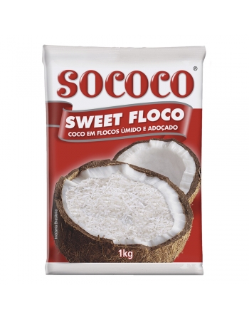 Coco Flocos Úmido Sweet 1kg - Sococo