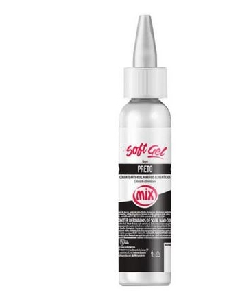 Corante Mix Softgel Preto Intenso 60g - Duas Rodas