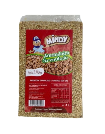 Amendoim Granulado Torrado s/ Sal 1,01kg - Mindy