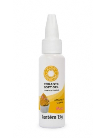 CORANTE SOFT GEL MAGO 15 GR AMARELO GEMA