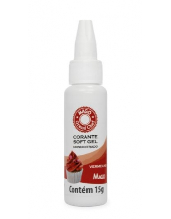 CORANTE SOFT GEL MAGO 15 GR VERMELHO MARSALA