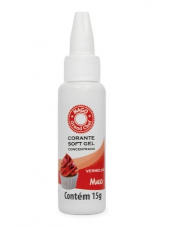 CORANTE SOFT GEL MAGO 15 GR VERMELHO