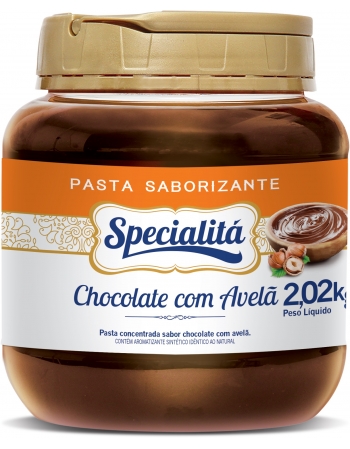 Pasta Saborizante Specialitá Chocolate c/ Avelã 2kg Duas Rodas