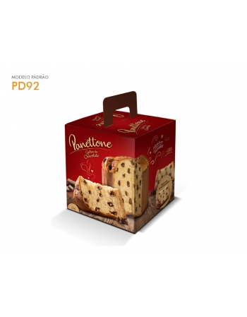 Embalagem Caixa Para Panetone Gotas de Chocolate 500g c/ 50un.