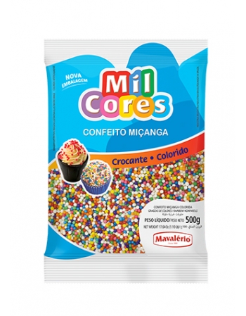 Granulado Redondo Colorido Mil Cores 500gr