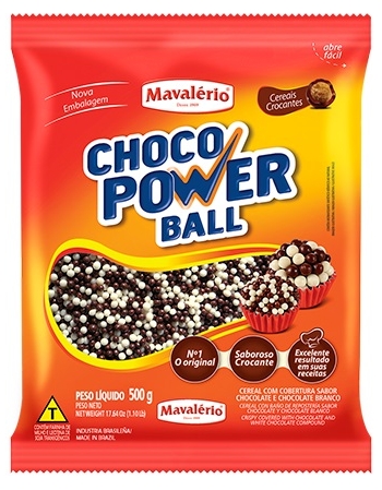 Cereal Ball Choco Power Preto e Branco 500g Micro