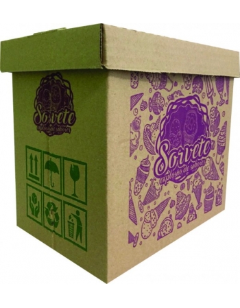 Caixa Sorvete 10L Papelão Parda Viva Box