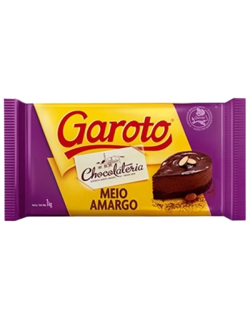 CHOCOLATE GAROTO 1 KG MEIO AMARGO