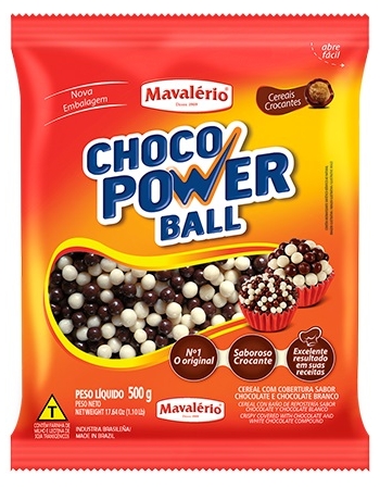Cereal Ball Choco Power Preto e Branco 500g Mini
