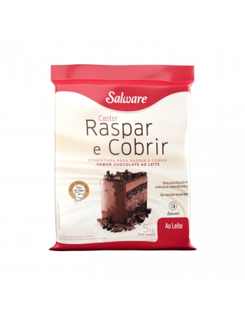 Chocolate Cobertura Fracionada Raspar Cobrir Leite 5kg Salware