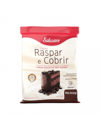 Cobertura Raspar e Cobrir Chocolate Meio Amargo 5kg Salware