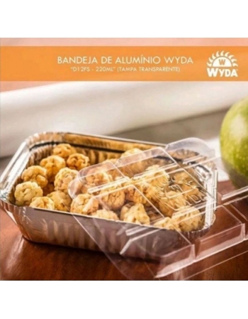 Bandeja Marmitex D12FS c/ Tampa 100un Wyda