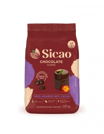 Chocolate Nobre Gotas Meio Amargo1,01kg Sicao