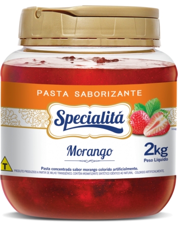 Pasta Saborizante Specialitá Morango 2kg - Duas Rodas