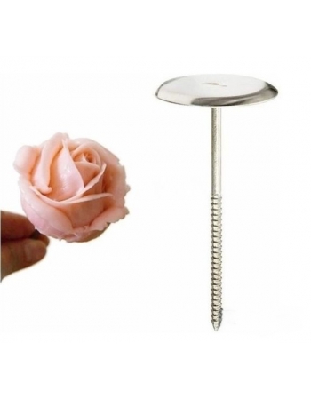 Base Pequena Inox Flor Rosa de Chantily Silver Cheff