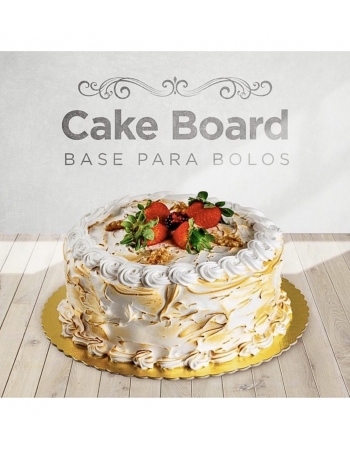 Cakeboard Base Bolo Redondo Dourado 28cm Confeitaria