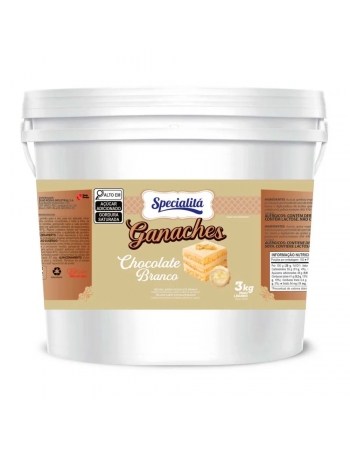 Recheio Ganache Specialita Chocolate Branco Duas Rodas 3kg