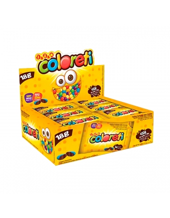 Pastilha Confeitada Coloreti Tradicional 18g Display 24un