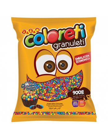 Pastilha Confeitada Micro Coloreti Granuleti Sortido 900g