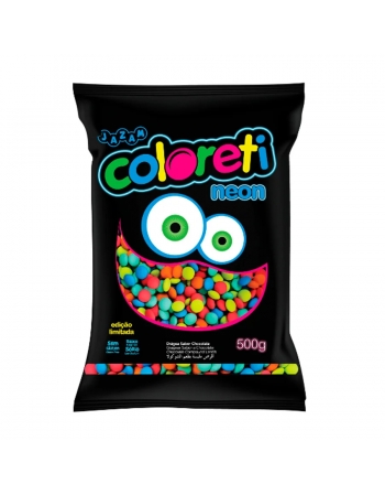 Pastilha Confeitada Coloreti Neon 500g