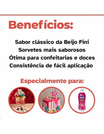 Cobertura Calda Sorvete Taça Fini Beijo1kg