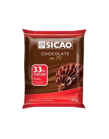 Chocolate em Pó 33% Cacau 1,01kg Sicao