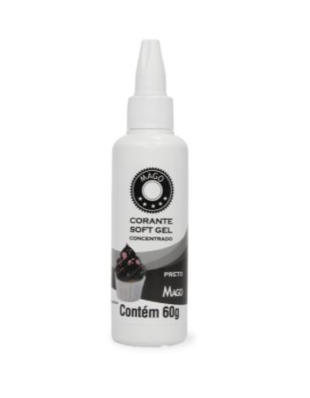 Corante Softgel Preto 60g - Mago