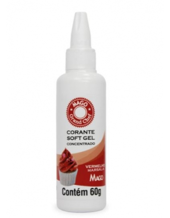 Corante Softgel Vermelho Marsala 60g - Mago