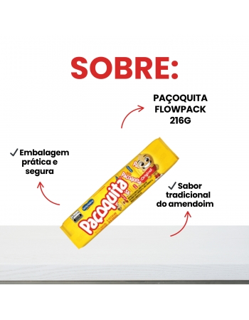 Paçoca Quadrada Mini Paçoquita Embalada 12un Santa Helena