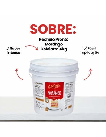 Recheio Pronto Sabor Morango Dolciatta 4kg