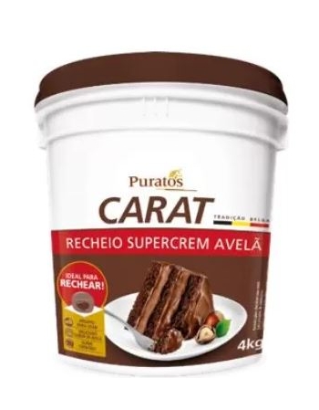 Recheio Carat Supercrem Chocolate c/ Avelã 4kg - Puratos