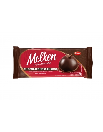 Chocolate Melken Meio Amargo 1,05kg Barra - Harald