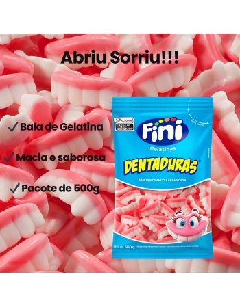 Bala de Gelatina Dentadura 500g Fini