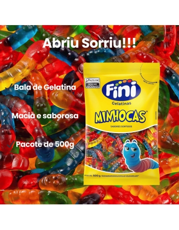 Bala de Gelatina Minhoca 500g Fini