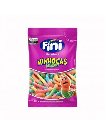 Bala de Gelatina Fini Minhoca Cítrica 500g