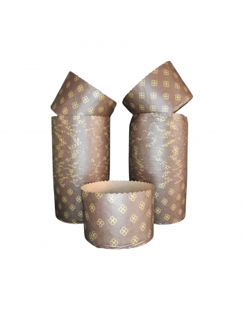 Forma de Papel Marrom p/ Panetone 500g c/ 100un