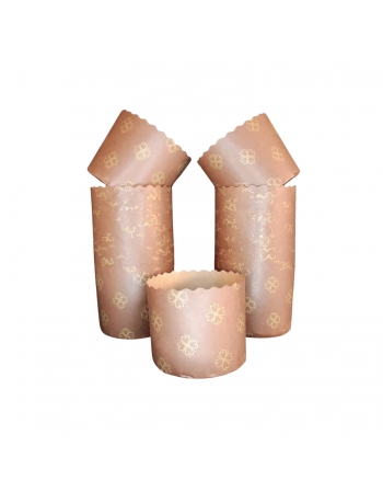 Forma de Papel Marrom p/ Panetone 100g c/ 100un