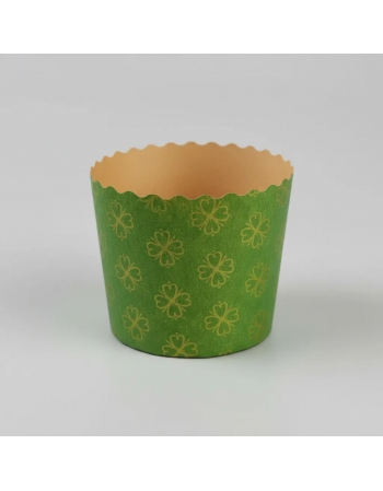 Forma de Papel Verde p/ Panetone 100g c/ 100un