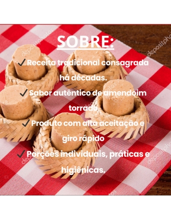 Paçoquita Rolha Tradicional 1,5kg — 100 Unidades Original