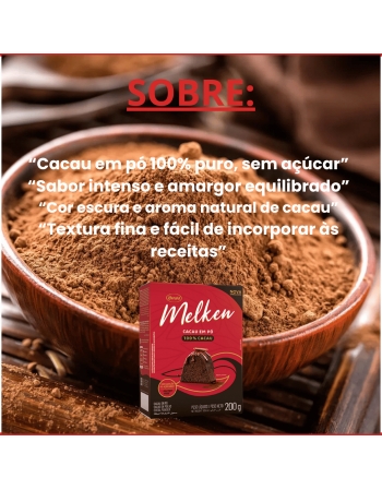 Cacau em Pó 100% Melken 200g - Harald