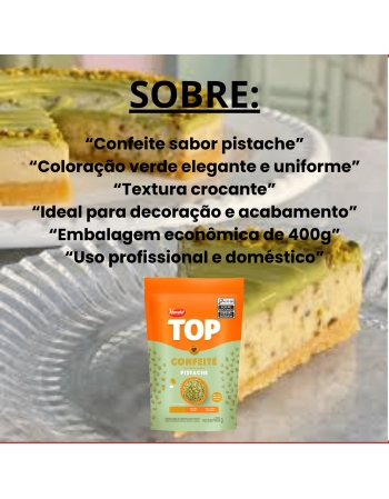 Confeito Granulado Escama Top Confeité Pistache Harald 400g