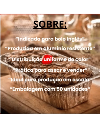 Embalagem Alumínio Bolo Inglês c/ Tampa Wyda 50un.