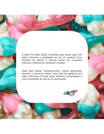 BALA DE GELATINA RATO 500G FINI