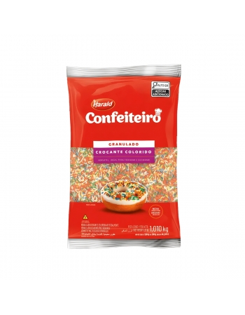 Granulado Crocante Colorido Sabor Chocolate Harald 1,01kg