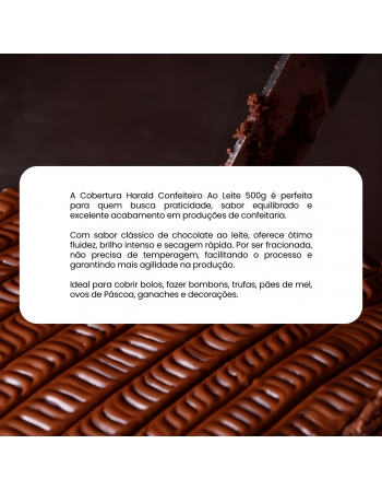 COBERTURA HARALD CONFEITARIA AO LEITE 500GR