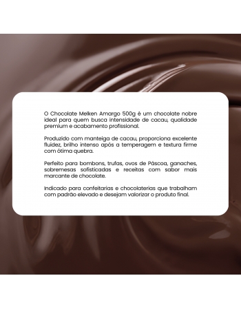 Chocolate Melken Amargo 500g Harald