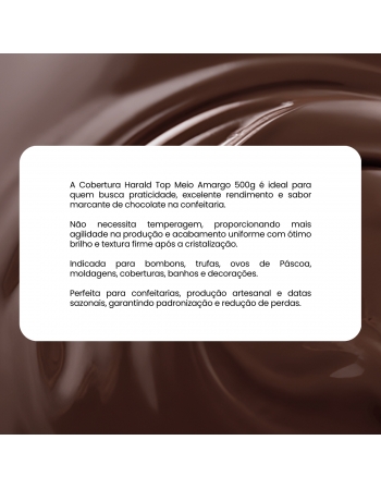 Cobertura Harald Top Meio Amargo 500g