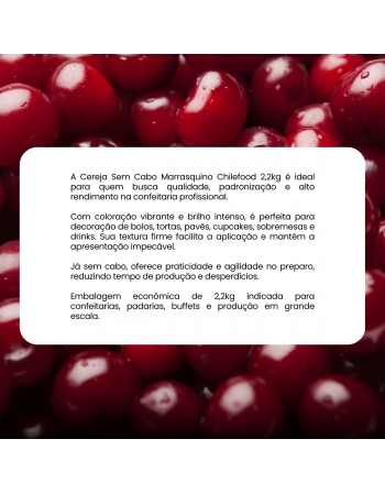 Cereja Marrasquino Sem Cabo 2,2kg